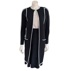 Calvin Klein Long Piped Topper Jacket Size XSP